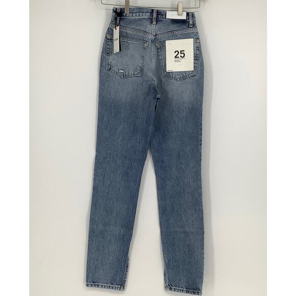 NEW! RE/DONE Super High Drainpipe Size 25 Destroy Wrecking Blue $325 msrp G17-14 - Picture 3 of 9